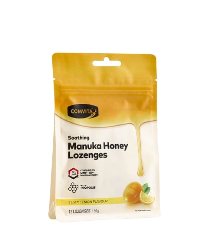 COMVITA Manuka Honey Lozenges Lemon & Honey 12pk-Matakana Pharmacy